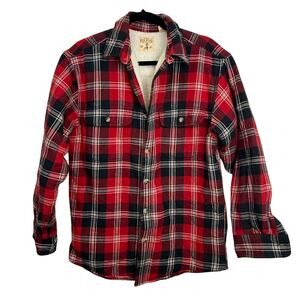 RedHead Sherpa Lined Plaid Flannel Jacket Shirt Red Black Men's M